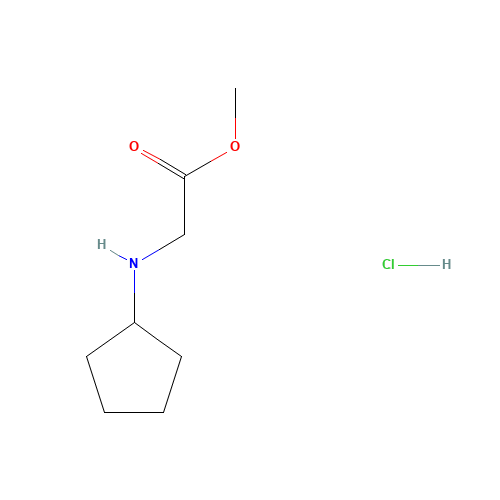 methyl 2-(cyclopentylamino)acetate;hydrochloride (CAS: 195877-46-4) - Chemical Structure and Molecular Formula 