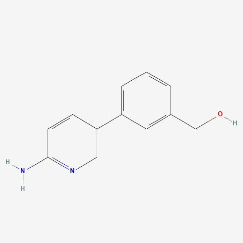 [3-(6-aminopyridin-3-yl)phenyl]methanol (CAS: 1187820-78-5) - Chemical Structure and Molecular Formula 