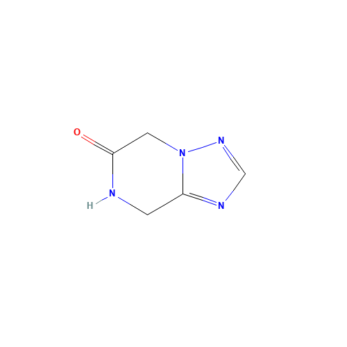 7,8-dihydro-5H-[1,2,4]triazolo[1,5-a]pyrazin-6-one (CAS: 1172126-86-1) - Chemical Structure and Molecular Formula 