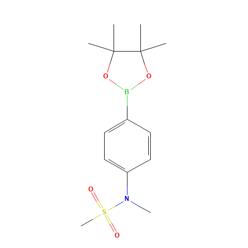 N-methyl-N-[4-(4,4,5,5-tetramethyl-1,3,2-dioxaborolan-2-yl)phenyl]methanesulfonamide (CAS: 1201788-17-1) - Chemical Structure and Molecular Formula 