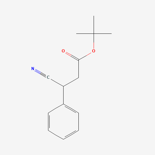 tert-butyl 3-cyano-3-phenylpropanoate (CAS: 22485-02-5) - Chemical Structure and Molecular Formula 
