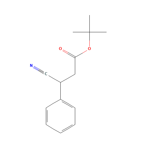 tert-butyl 3-cyano-3-phenylpropanoate (CAS: 22485-02-5) - Chemical Structure and Molecular Formula 