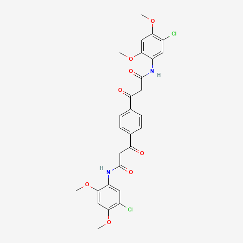3-[4-[3-(5-chloro-2,4-dimethoxyanilino)-3-oxopropanoyl]phenyl]-N-(5-chloro-2,4-dimethoxyphenyl)-3-oxopropanamide (CAS: 92-21-7) - Related Chemical Product