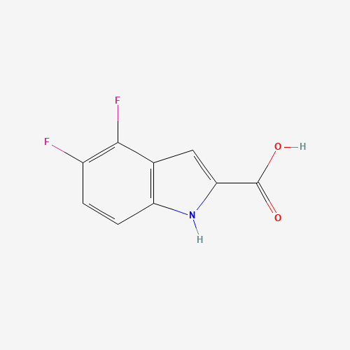 4,5-difluoro-1H-indole-2-carboxylic acid (CAS: 884494-61-5) - Chemical Structure and Molecular Formula 