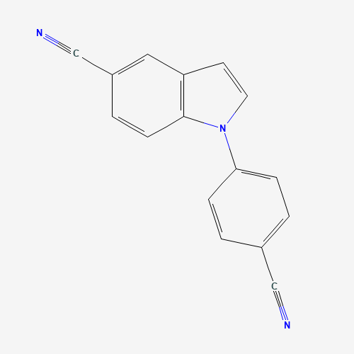 1-(4-cyanophenyl)indole-5-carbonitrile (CAS: 885273-02-9) - Chemical Structure and Molecular Formula 