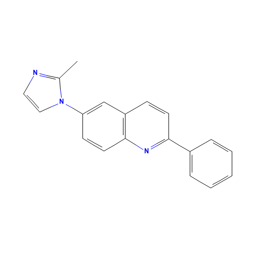 6-(2-methylimidazol-1-yl)-2-phenylquinoline (CAS: 1202001-60-2) - Chemical Structure and Molecular Formula 