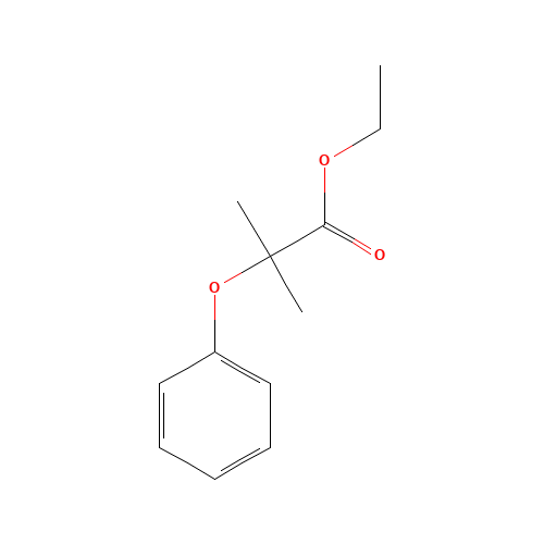 ethyl 2-methyl-2-phenoxypropanoate (CAS: 18672-04-3) - Chemical Structure and Molecular Formula 