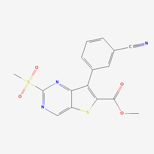 methyl 7-(3-cyanophenyl)-2-methylsulfonylthieno[3,2-d]pyrimidine-6-carboxylate (CAS: 1462950-20-4) - Related Chemical Product