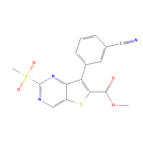methyl 7-(3-cyanophenyl)-2-methylsulfonylthieno[3,2-d]pyrimidine-6-carboxylate (CAS: 1462950-20-4) - Related Chemical Product