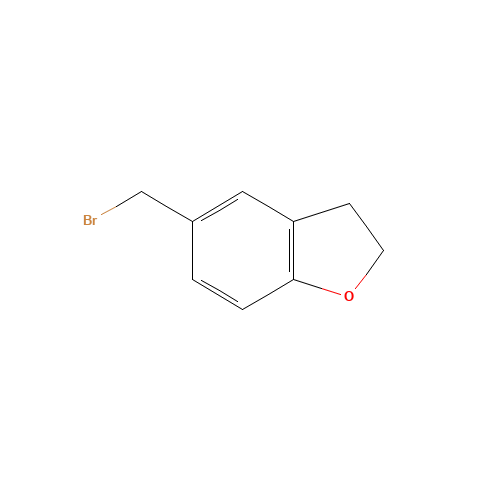 5-(bromomethyl)-2,3-dihydro-1-benzofuran (CAS: 196598-26-2) - Chemical Structure and Molecular Formula 