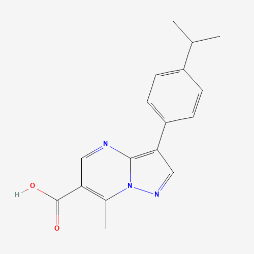 7-methyl-3-(4-propan-2-ylphenyl)pyrazolo[1,5-a]pyrimidine-6-carboxylic acid (CAS: 941573-59-7) - Related Chemical Product