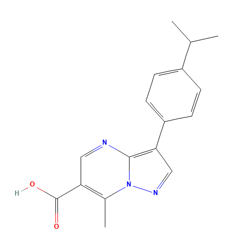 7-methyl-3-(4-propan-2-ylphenyl)pyrazolo[1,5-a]pyrimidine-6-carboxylic acid (CAS: 941573-59-7) - Related Chemical Product