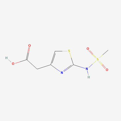 2-[2-(methanesulfonamido)-1,3-thiazol-4-yl]acetic acid (CAS: 62557-05-5) - Chemical Structure and Molecular Formula 