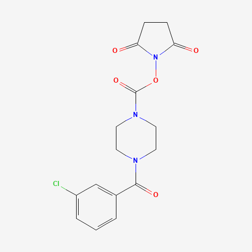 (2,5-dioxopyrrolidin-1-yl) 4-(3-chlorobenzoyl)piperazine-1-carboxylate (CAS: 1460037-81-3) - Related Chemical Product