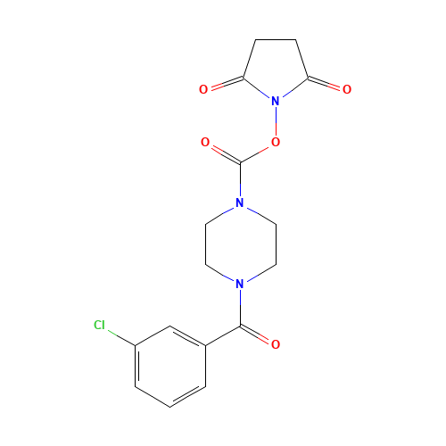 (2,5-dioxopyrrolidin-1-yl) 4-(3-chlorobenzoyl)piperazine-1-carboxylate (CAS: 1460037-81-3) - Related Chemical Product