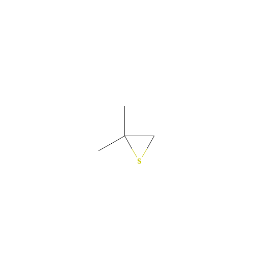 2,2-dimethylthiirane (CAS: 3772-13-2) - Chemical Structure and Molecular Formula 