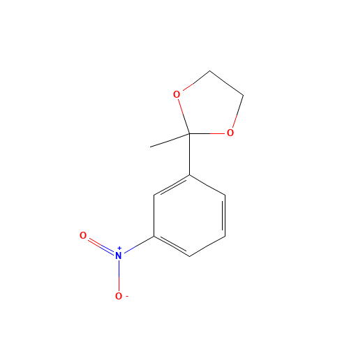 2-methyl-2-(3-nitrophenyl)-1,3-dioxolane (CAS: 51226-13-2) - Chemical Structure and Molecular Formula 