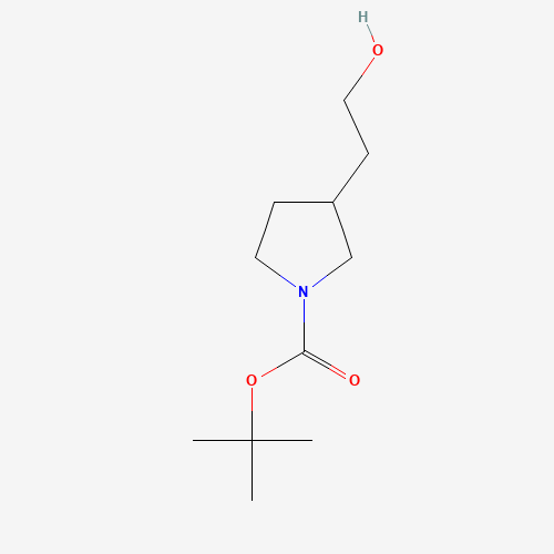 tert-butyl 3-(2-hydroxyethyl)pyrrolidine-1-carboxylate (CAS: 160132-54-7) - Chemical Structure and Molecular Formula 