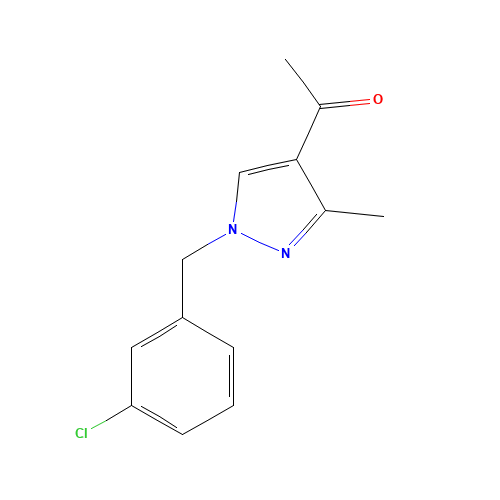 1-[1-[(3-chlorophenyl)methyl]-3-methylpyrazol-4-yl]ethanone (CAS: 251925-21-0) - Related Chemical Product