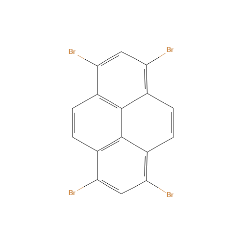 1,3,6,8-tetrabromopyrene (CAS: 128-63-2) - Chemical Structure and Molecular Formula 