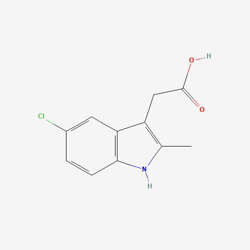 2-(5-chloro-2-methyl-1H-indol-3-yl)acetic acid (CAS: 19017-52-8) - Chemical Structure and Molecular Formula 
