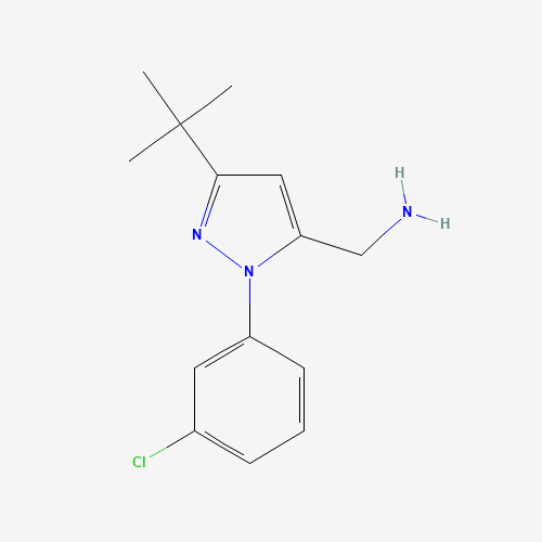 [5-tert-butyl-2-(3-chlorophenyl)pyrazol-3-yl]methanamine (CAS: 1254713-63-7) - Related Chemical Product
