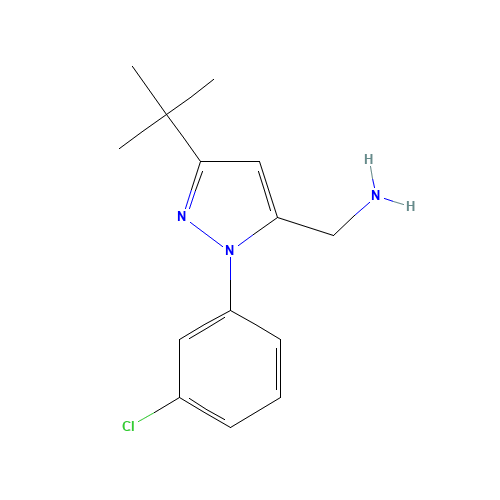 [5-tert-butyl-2-(3-chlorophenyl)pyrazol-3-yl]methanamine (CAS: 1254713-63-7) - Related Chemical Product
