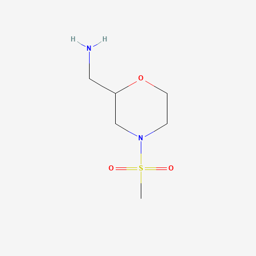 (4-methylsulfonylmorpholin-2-yl)methanamine (CAS: 1017139-63-7) - Chemical Structure and Molecular Formula 