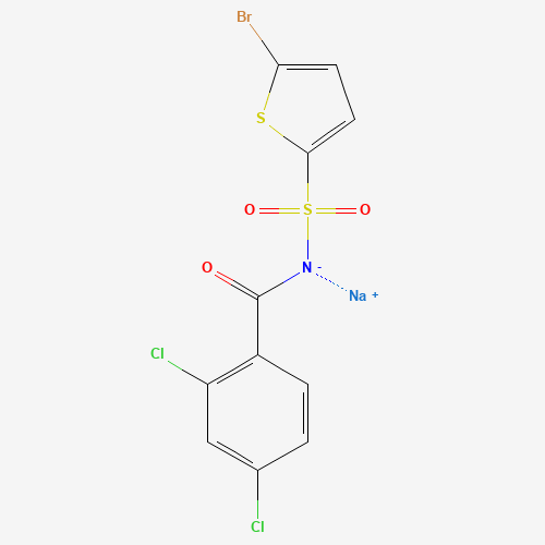 sodium;(5-bromothiophen-2-yl)sulfonyl-(2,4-dichlorobenzoyl)azanide (CAS: 519055-63-1) - Related Chemical Product