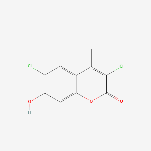 3,6-dichloro-7-hydroxy-4-methylchromen-2-one (CAS: 53391-75-6) - Chemical Structure and Molecular Formula 