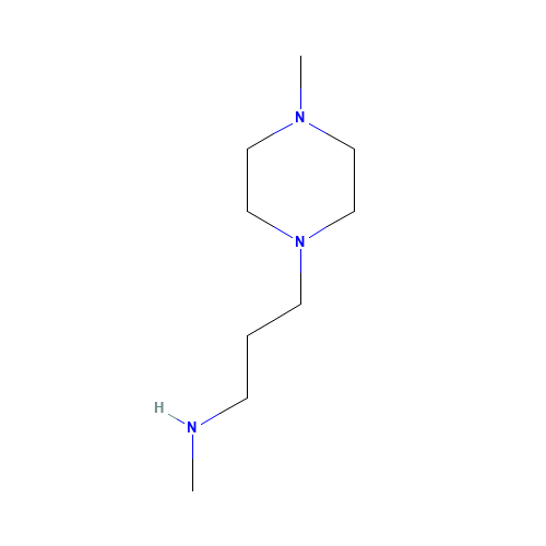 N-methyl-3-(4-methylpiperazin-1-yl)propan-1-amine (CAS: 864244-66-6) - Chemical Structure and Molecular Formula 