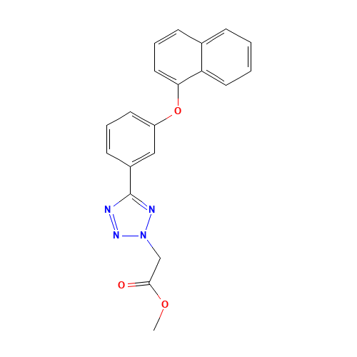 methyl 2-[5-(3-naphthalen-1-yloxyphenyl)tetrazol-2-yl]acetate (CAS: 1314406-48-8) - Related Chemical Product