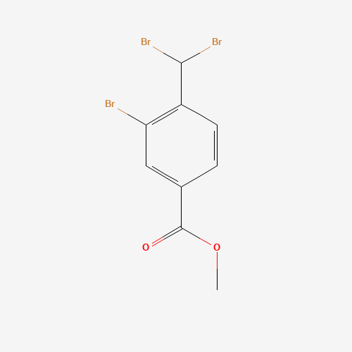 methyl 3-bromo-4-(dibromomethyl)benzoate (CAS: 1001200-40-3) - Chemical Structure and Molecular Formula 
