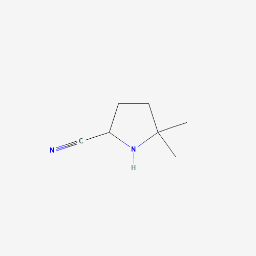 5,5-dimethylpyrrolidine-2-carbonitrile (CAS: 65320-65-2) - Chemical Structure and Molecular Formula 