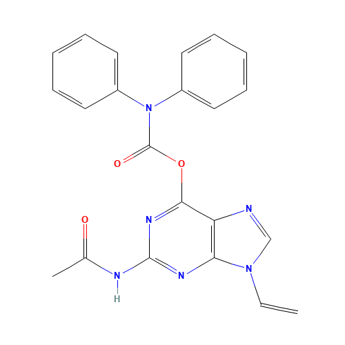 (2-acetamido-9-ethenylpurin-6-yl) N,N-diphenylcarbamate (CAS: 343794-19-4) - Related Chemical Product