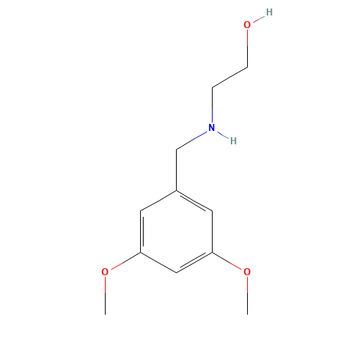 2-[(3,5-dimethoxyphenyl)methylamino]ethanol (CAS: 802837-84-9) - Chemical Structure and Molecular Formula 