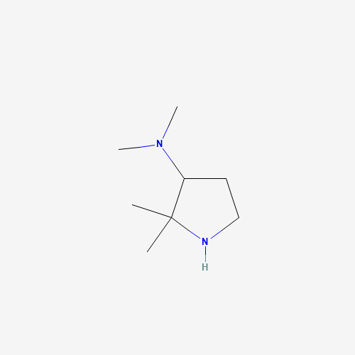 N,N,2,2-tetramethylpyrrolidin-3-amine (CAS: 1152111-28-8) - Chemical Structure and Molecular Formula 
