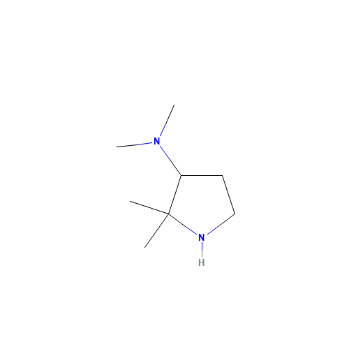 N,N,2,2-tetramethylpyrrolidin-3-amine (CAS: 1152111-28-8) - Chemical Structure and Molecular Formula 