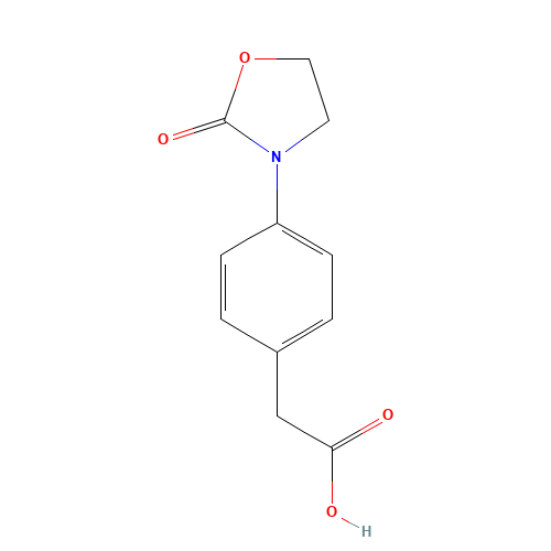 2-[4-(2-oxo-1,3-oxazolidin-3-yl)phenyl]acetic acid (CAS: 92288-70-5) - Chemical Structure and Molecular Formula 