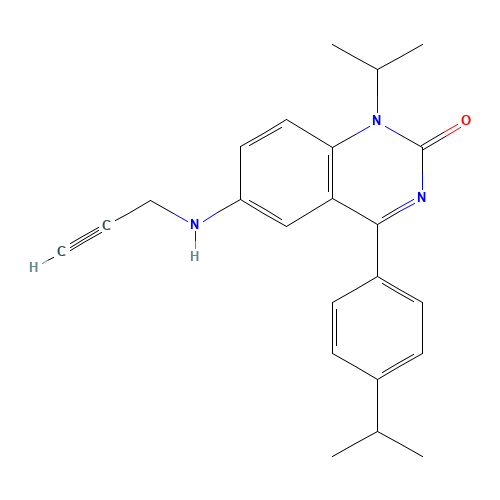 1-propan-2-yl-4-(4-propan-2-ylphenyl)-6-(prop-2-ynylamino)quinazolin-2-one (CAS: 478963-46-1) - Related Chemical Product