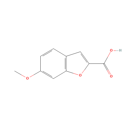 6-methoxy-1-benzofuran-2-carboxylic acid (CAS: 50551-61-6) - Chemical Structure and Molecular Formula 