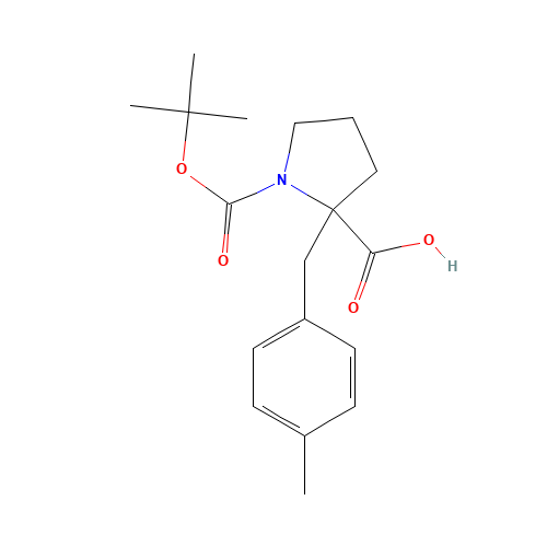 2-[(4-methylphenyl)methyl]-1-[(2-methylpropan-2-yl)oxycarbonyl]pyrrolidine-2-carboxylic acid (CAS: 351002-82-9) - Related Chemical Product