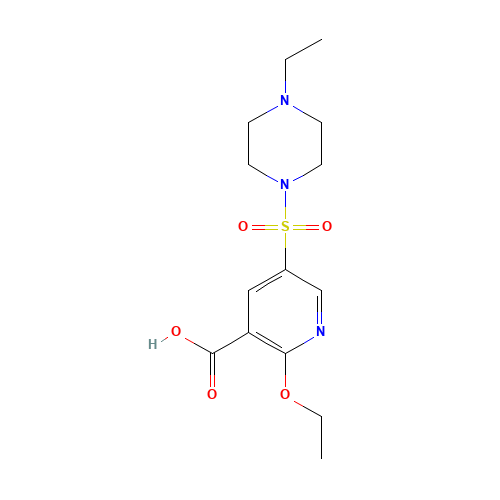 2-ethoxy-5-(4-ethylpiperazin-1-yl)sulfonylpyridine-3-carboxylic acid (CAS: 247582-73-6) - Related Chemical Product