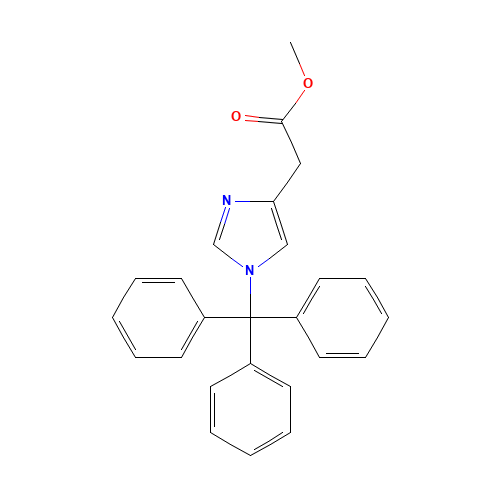 methyl 2-(1-tritylimidazol-4-yl)acetate (CAS: 145133-11-5) - Chemical Structure and Molecular Formula 