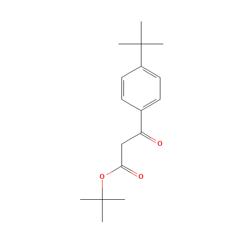 tert-butyl 3-(4-tert-butylphenyl)-3-oxopropanoate (CAS: 545394-17-0) - Chemical Structure and Molecular Formula 