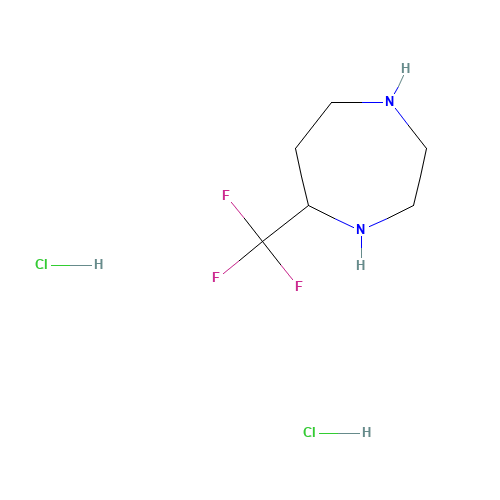 5-(trifluoromethyl)-1,4-diazepane;dihydrochloride (CAS: 1311315-65-7) - Chemical Structure and Molecular Formula 