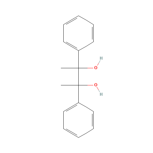 2,3-diphenylbutane-2,3-diol (CAS: 1636-34-6) - Chemical Structure and Molecular Formula 