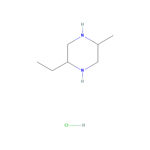 2-ethyl-5-methylpiperazine;hydrochloride (CAS: 956468-21-6) - Chemical Structure and Molecular Formula 
