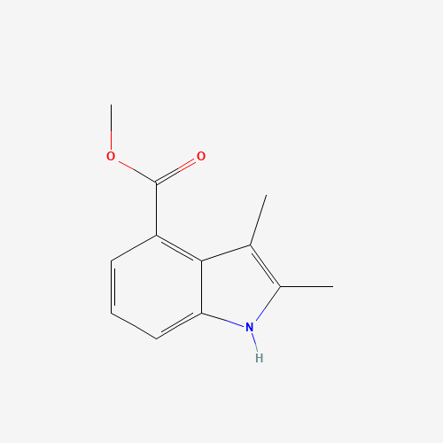 methyl 2,3-dimethyl-1H-indole-4-carboxylate (CAS: 105909-82-8) - Chemical Structure and Molecular Formula 