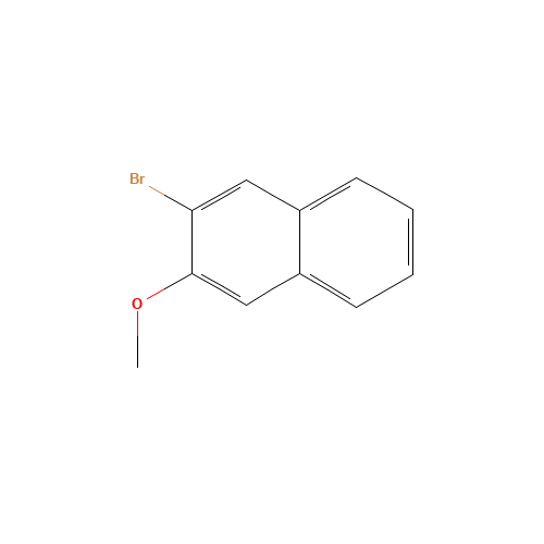 2-bromo-3-methoxynaphthalene (CAS: 68251-77-4) - Chemical Structure and Molecular Formula 
